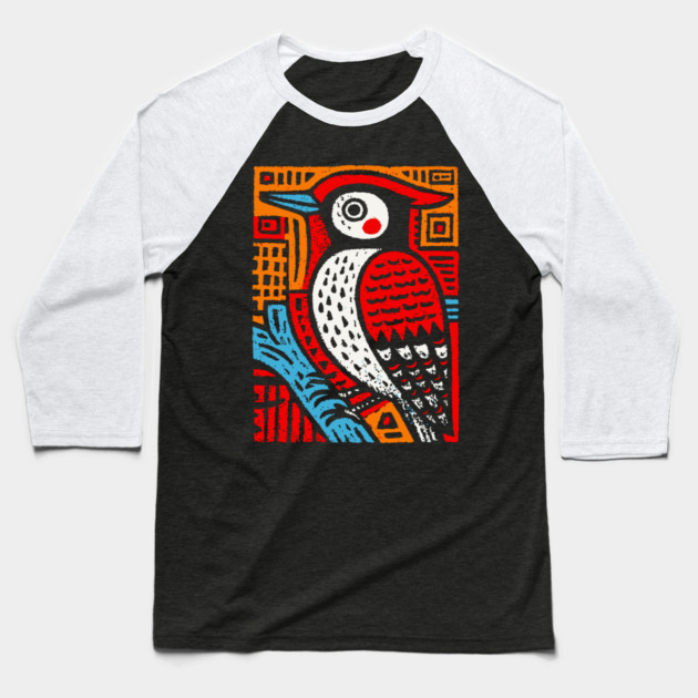 Totemic Woodpecker | Guardian of the Forest Baseball T-Shirt by TuncGK