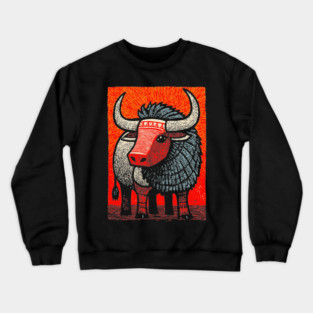 Mythical Yak | Himalayan Mountain Guardian Crewneck Sweatshirt