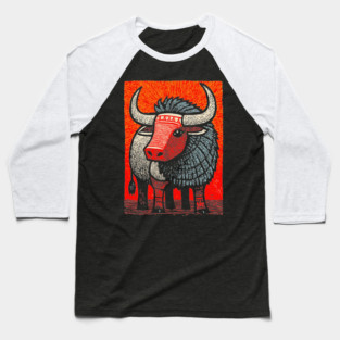 Mythical Yak | Himalayan Mountain Guardian Baseball T-Shirt