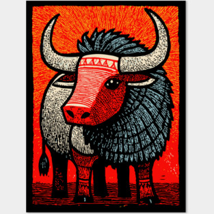 Mythical Yak | Himalayan Mountain Guardian Posters and Art
