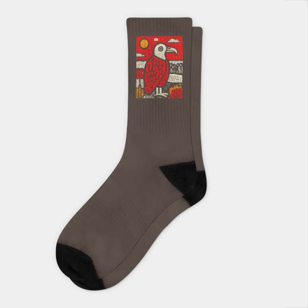 Patient Vulture | Southwestern Desert Gothic Socks by TuncGK