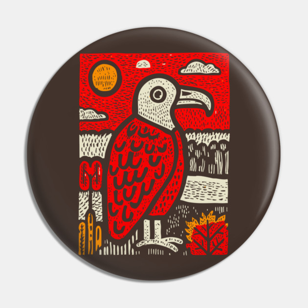 Patient Vulture | Southwestern Desert Gothic Pin by TuncGK