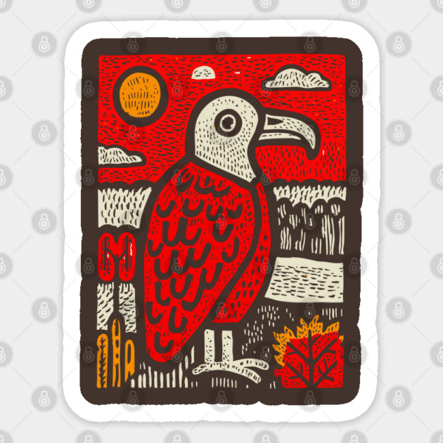 Patient Vulture | Southwestern Desert Gothic Sticker by TuncGK