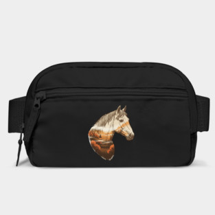 Wild Horse Lovers Double Exposure Nature Landscape Bag
