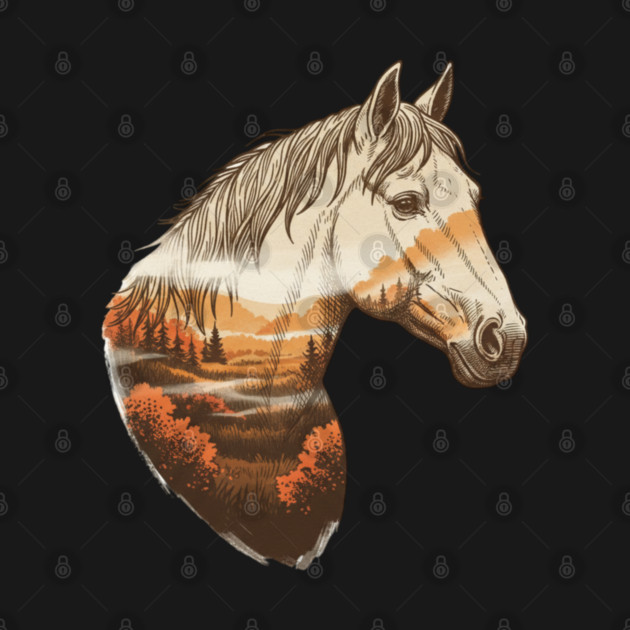 Wild Horse Lovers Double Exposure Nature Landscape by BirdsnStuff