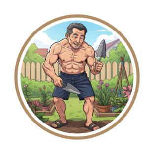 Gardener Gardening Muscular Dad T-Shirt