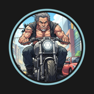 Muscle Dad Biker Motorcyclist T-Shirt