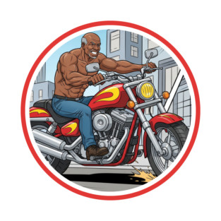 Biker Muscular Dad T-Shirt