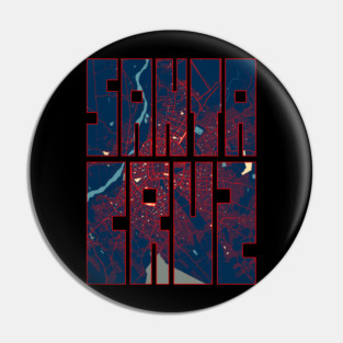 Santa Cruz de la Sierra, Bolivia City Map Typography - Hope Pin