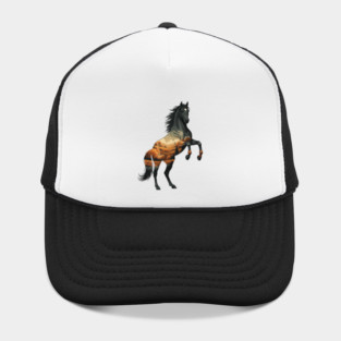 Wild Horse Mustang Plains Double Exposure Nature Hat