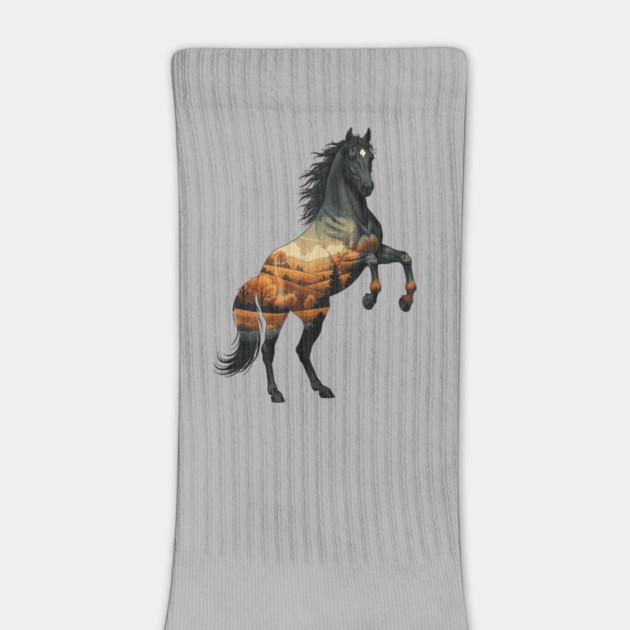 Wild Horse Mustang Plains Double Exposure Nature by BirdsnStuff