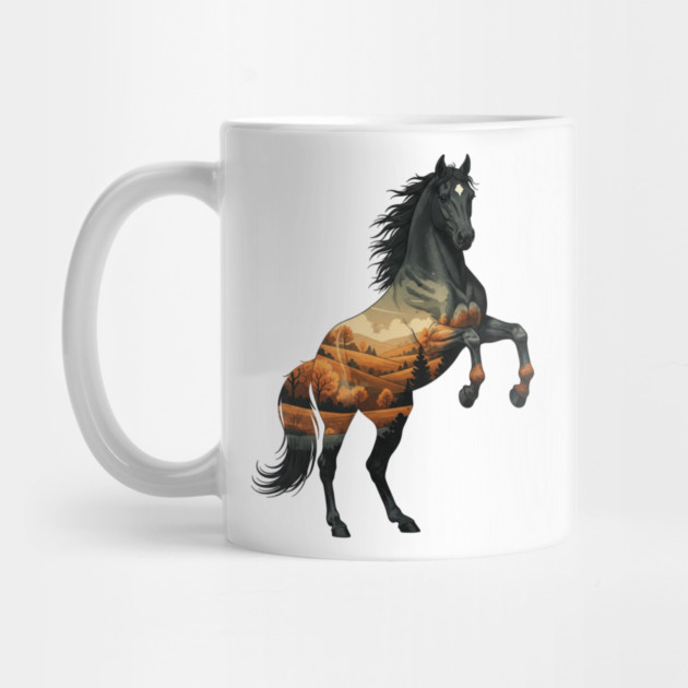 Wild Horse Mustang Plains Double Exposure Nature by BirdsnStuff