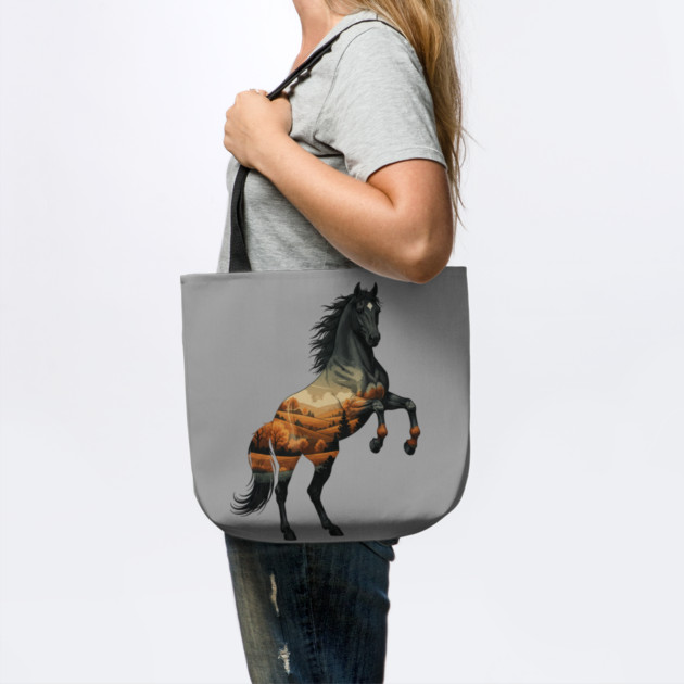 Wild Horse Mustang Plains Double Exposure Nature by BirdsnStuff