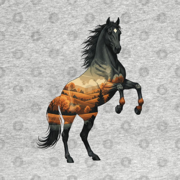 Wild Horse Mustang Plains Double Exposure Nature by BirdsnStuff