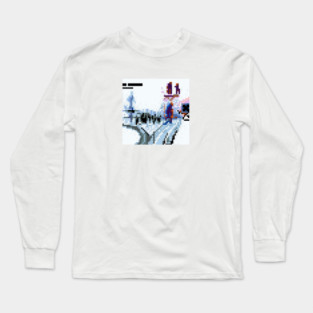 OK COMPUTER ALBUM RADIOHEAD PIXEL ART Long Sleeve T-Shirt