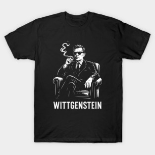 Wittgenstein philosopher Silhouette Smoking T-Shirt