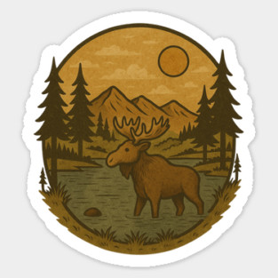 Moose Sticker