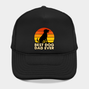 Best Dog Dad Ever Retro Sunset Dog Dads Hat