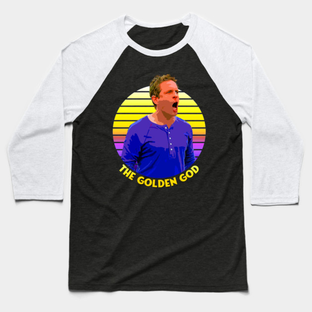Sunset Stripes Series // Golden God Baseball T-Shirt by Tv Moments