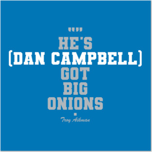 Troy Aikman on Dan Campbell Posters and Art