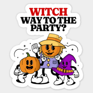 Witch Way To The Party? Sticker