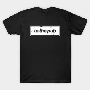 To The Pub - White Oasis Distressed Logo Typography T-Shirt
