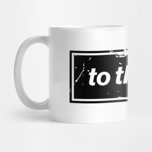 To The Pub - Black Oasis Distressed Logo Typography Mug