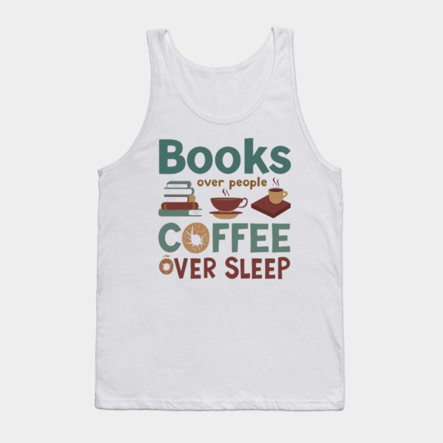 Books People Coffee Sleep Tank Top by SR8891