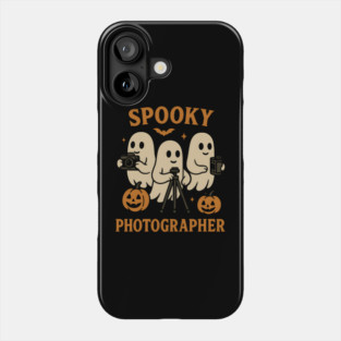 Spooky Photographer Ghost Halloween Camera Graphic Phone Case
