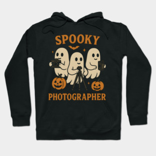 Spooky Photographer Ghost Halloween Camera Graphic Hoodie