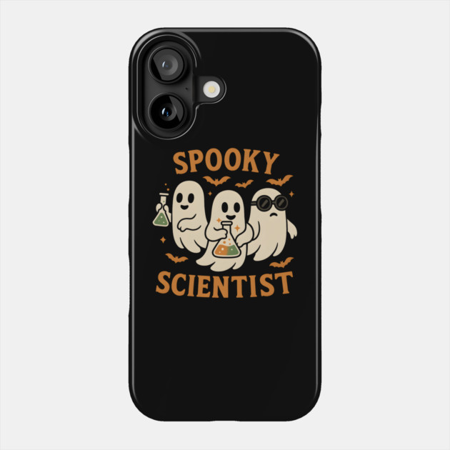 Spooky Scientist Ghost Halloween Chemistry Graphic Phone Case by MakerMind8.2