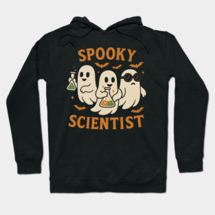 Spooky Scientist Ghost Halloween Chemistry Graphic Hoodie