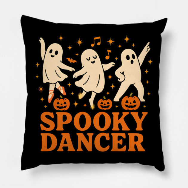 Spooky Dancer Ghost Halloween Costume Graphic Pillow by MakerMind8.2
