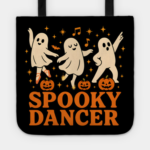 Spooky Dancer Ghost Halloween Costume Graphic Tote by MakerMind8.2
