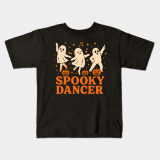 Spooky Dancer Ghost Halloween Costume Graphic Kids T-Shirt