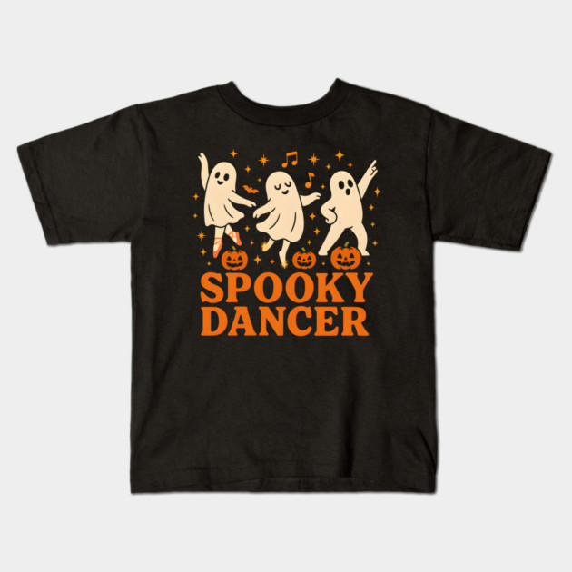 Spooky Dancer Ghost Halloween Costume Graphic Kids T-Shirt by MakerMind8.2