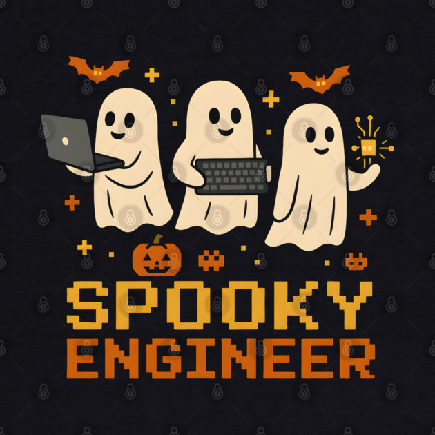 Spooky Engineer Ghost Halloween Tech Graphic by MakerMind8.2