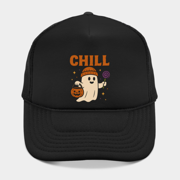 Chill Ghost Halloween Candy Pumpkin Bucket Graphic by MakerMind8.2
