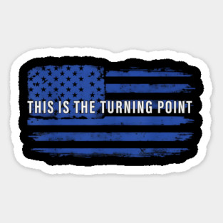 This Is The Turning Point USA Flag – Blue Distressed Patriotic Tee Magnet