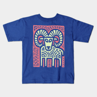 Aries Ram Zodiac | Babylonian Astrology Symbol Kids T-Shirt