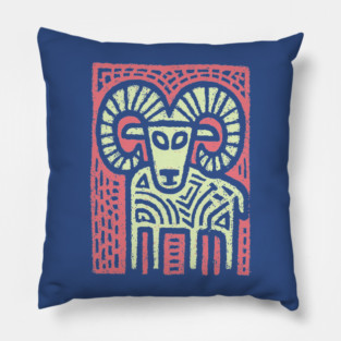 Aries Ram Zodiac | Babylonian Astrology Symbol Pillow