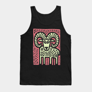 Aries Ram Zodiac | Babylonian Astrology Symbol Tank Top