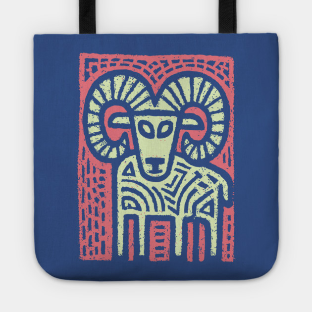 Aries Ram Zodiac | Babylonian Astrology Symbol Tote by TuncGK