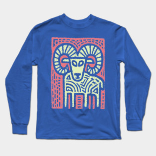 Aries Ram Zodiac | Babylonian Astrology Symbol Long Sleeve T-Shirt