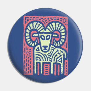 Aries Ram Zodiac | Babylonian Astrology Symbol Pin