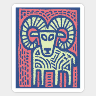 Aries Ram Zodiac | Babylonian Astrology Symbol Sticker