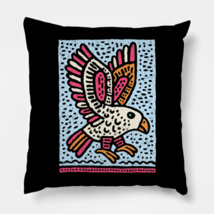 Whimsical Eaglet | Brave Fledgling Graphic Pillow