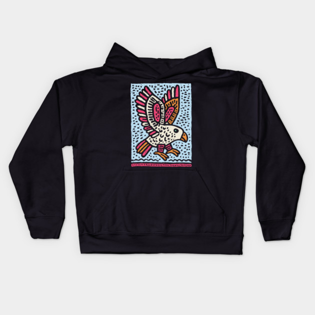 Whimsical Eaglet | Brave Fledgling Graphic Kids Hoodie by TuncGK