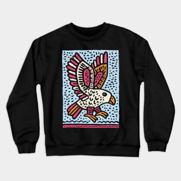 Whimsical Eaglet | Brave Fledgling Graphic Crewneck Sweatshirt by TuncGK