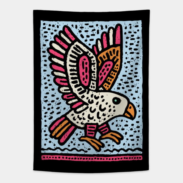 Whimsical Eaglet | Brave Fledgling Graphic Tapestry by TuncGK